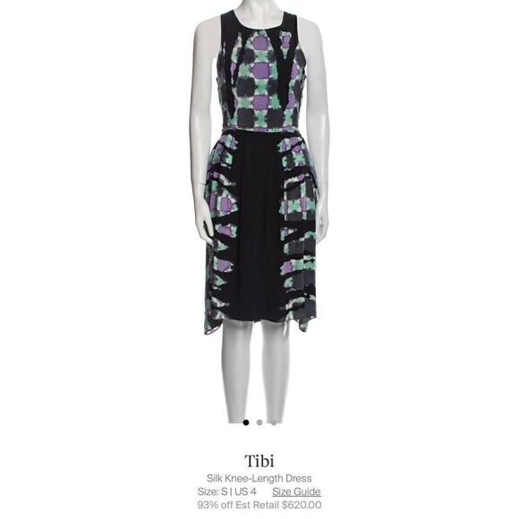 Tibi Silk A-Line Dress size 4 - Picture 3 of 3